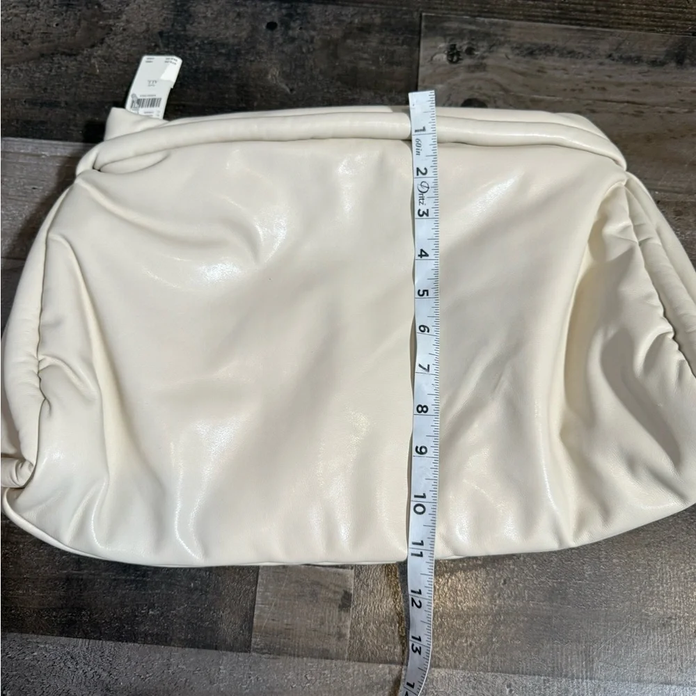 NWT Anthropologie‎ Oversized Crème Clutch
